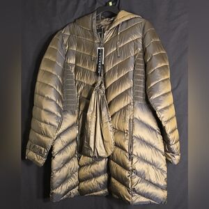 NWT Lane Bryant Olive Quilted Puffer 3/4 Jacket